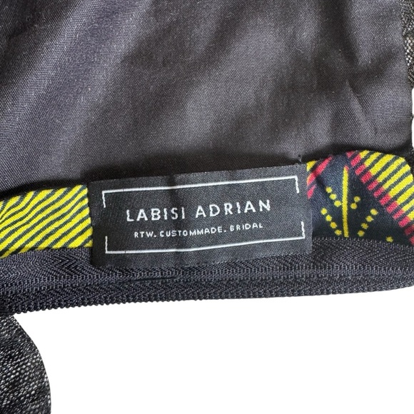 Labisi Adrian Custom Bridal Vibrant Floral Peplum Ankara with Sheer Sleeves - Picture 9 of 11